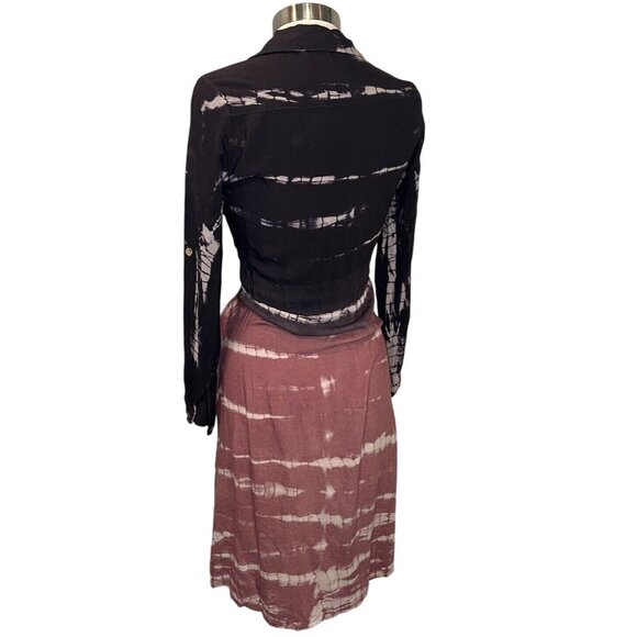 J. GEE Women's Dress Size Small Muli Color Long Sleeve Tie Waist - Picture 5 of 15